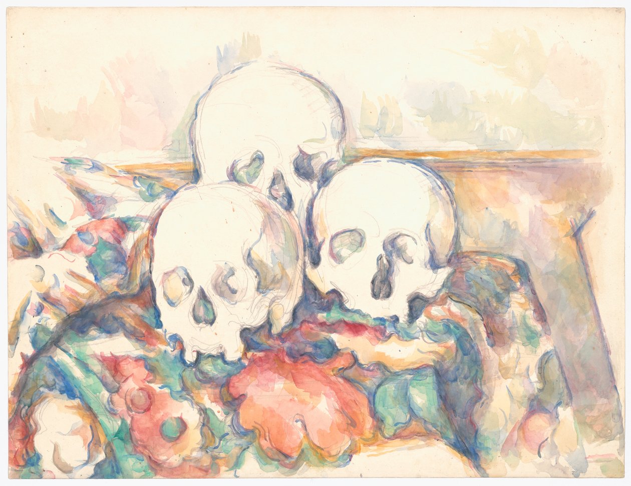 I tre teschi da Paul Cézanne