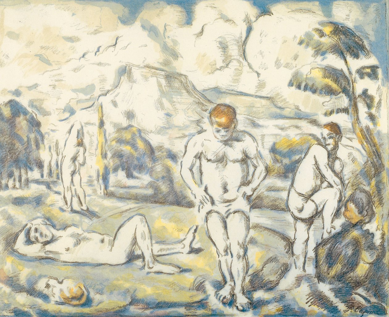 I bagnanti (grande lastra) da Paul Cézanne
