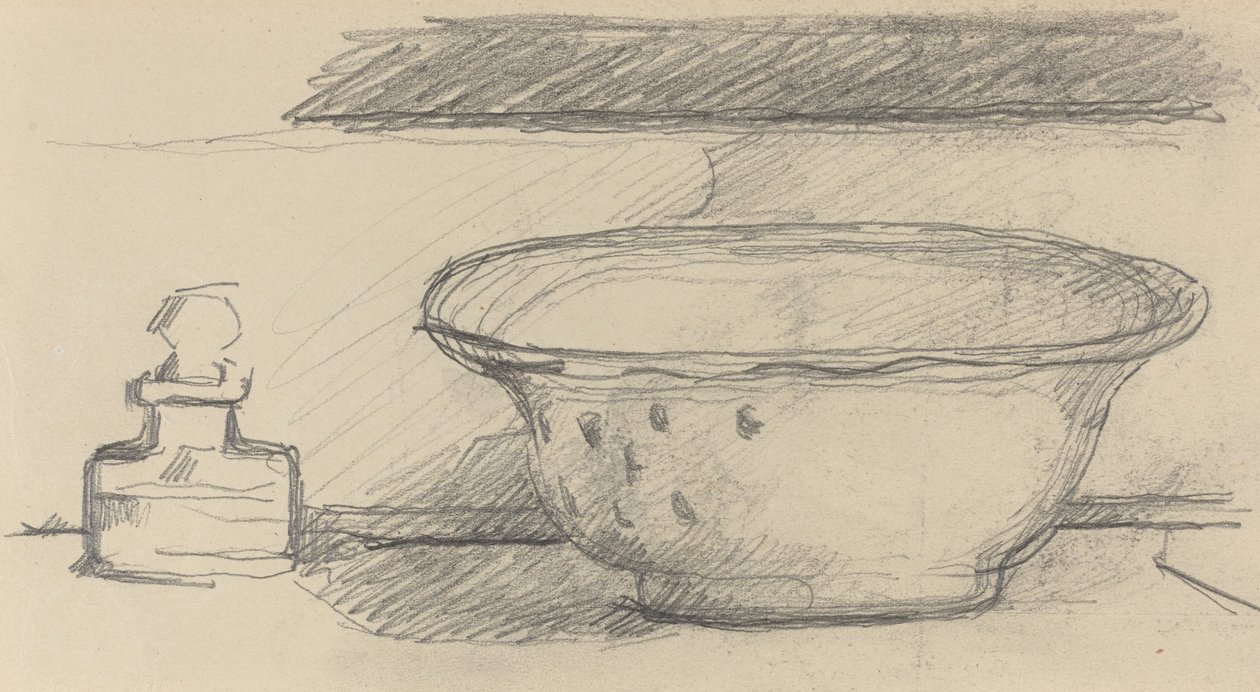 Lavabo e bottiglia di profumo [recto] da Paul Cézanne
