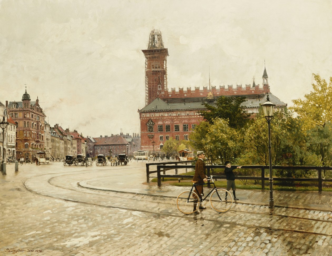Raadhuspladsen, Copenaghen, 1893 da Paul Fischer