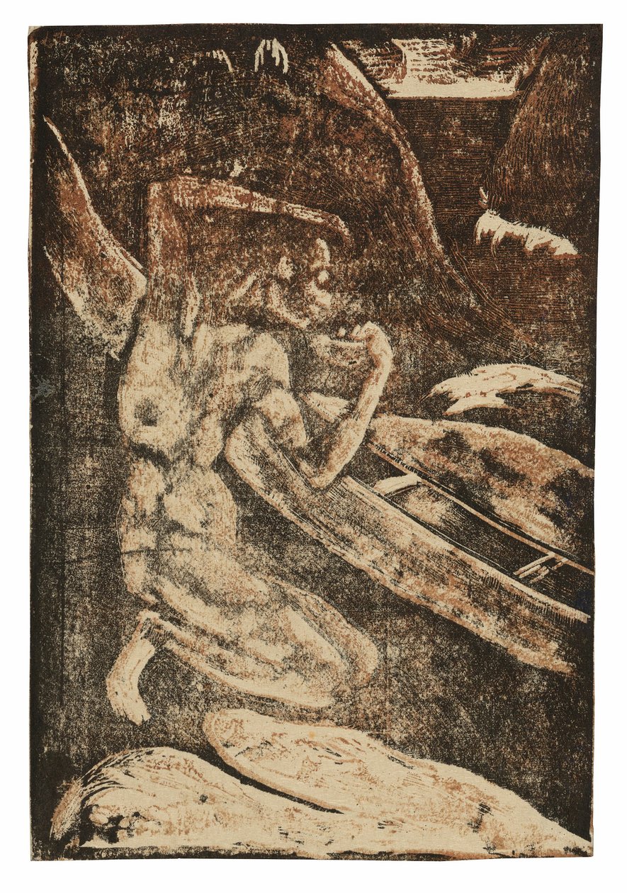 Un pescatore che beve accanto alla sua canoa da Paul Gauguin