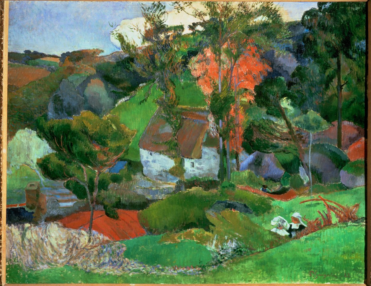Aven che attraversa Pont-Aven ... (olio su tela) da Paul Gauguin