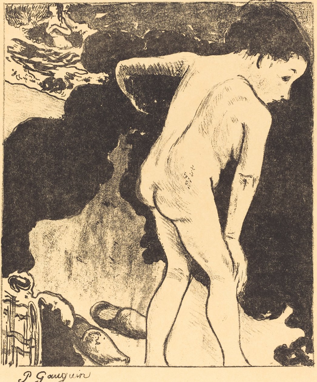 Bagnanti in Bretagna da Paul Gauguin