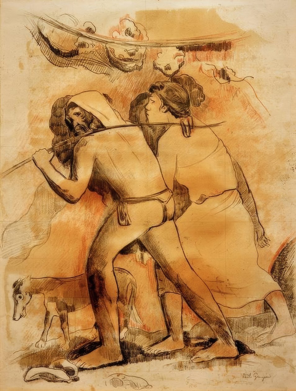 La partenza (Adamo ed Eva) da Paul Gauguin