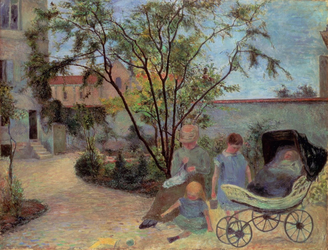 Figure in un giardino, c.1881 da Paul Gauguin