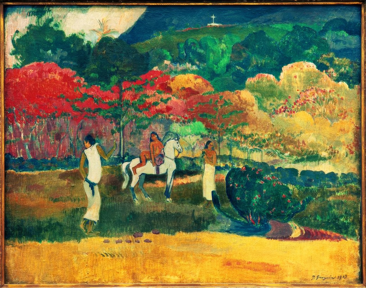 Donne con cavallo bianco da Paul Gauguin