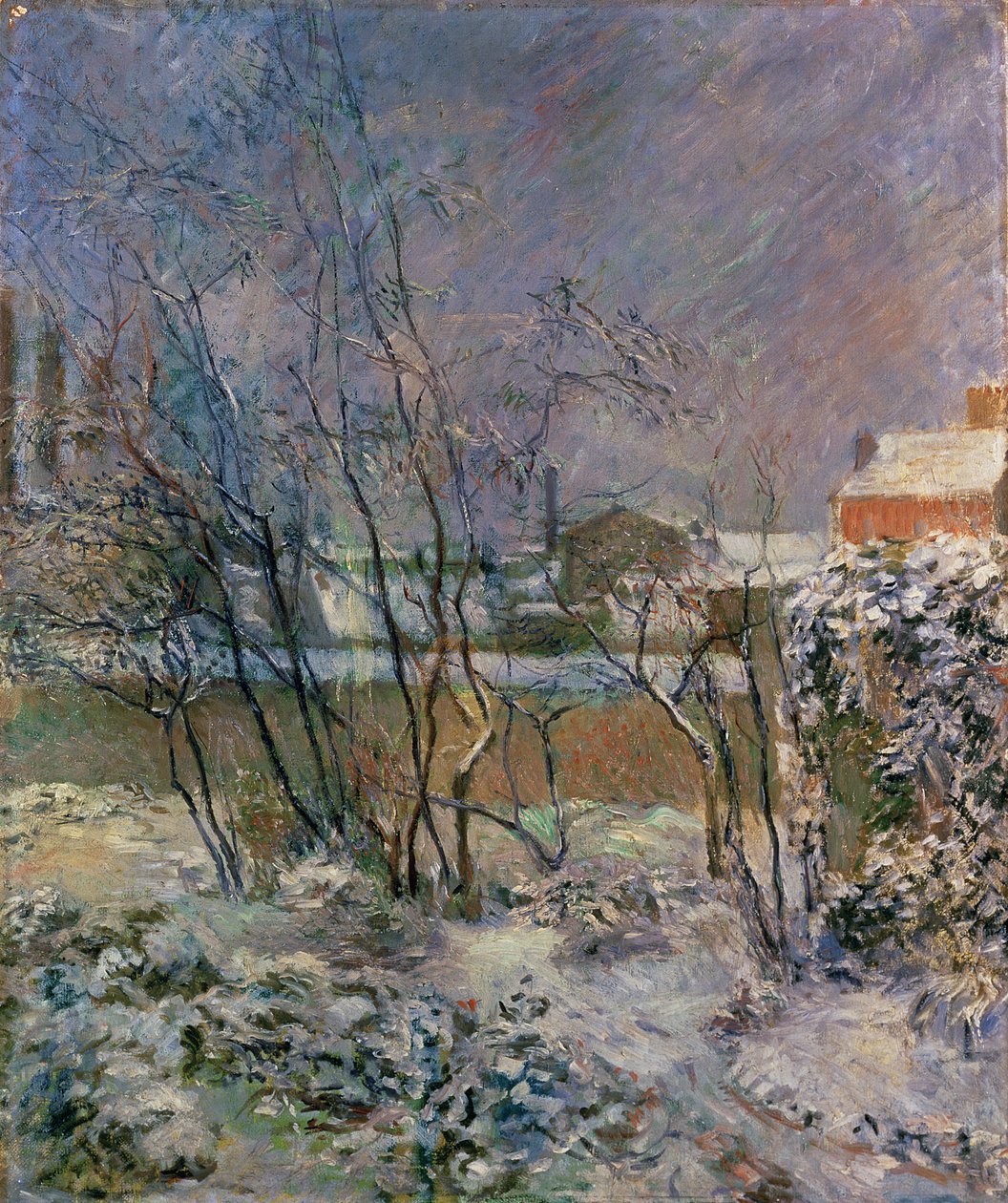 Giardino nella neve, 1883 da Paul Gauguin