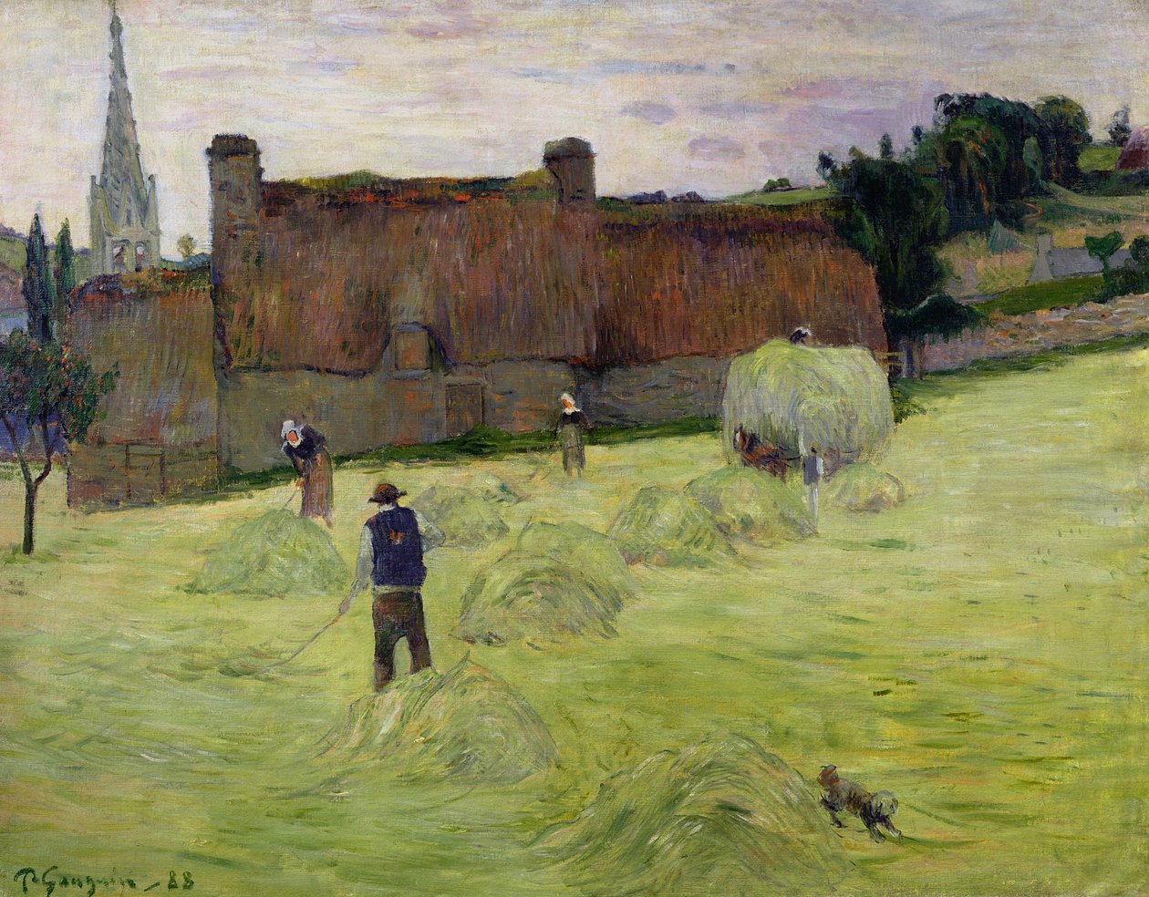 Fienagione in Bretagna, 1888 da Paul Gauguin