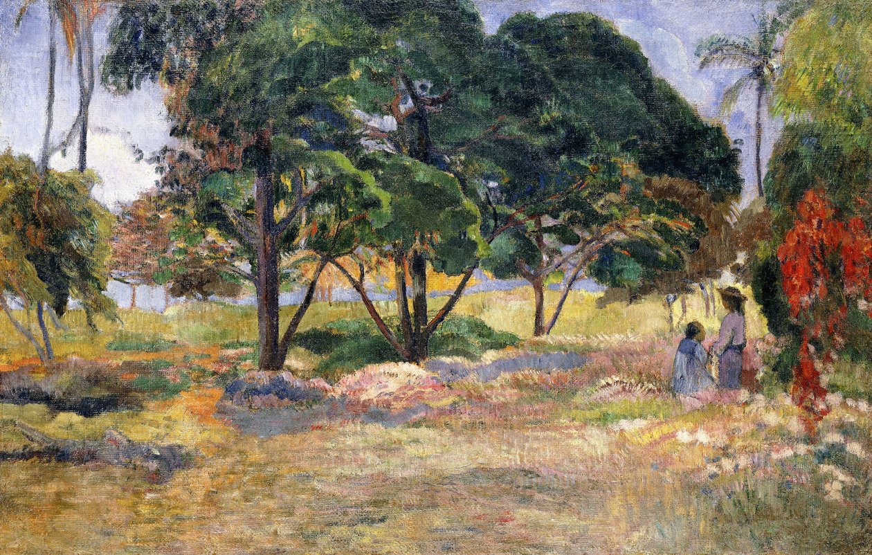 Paesaggio con tre alberi, 1892 da Paul Gauguin