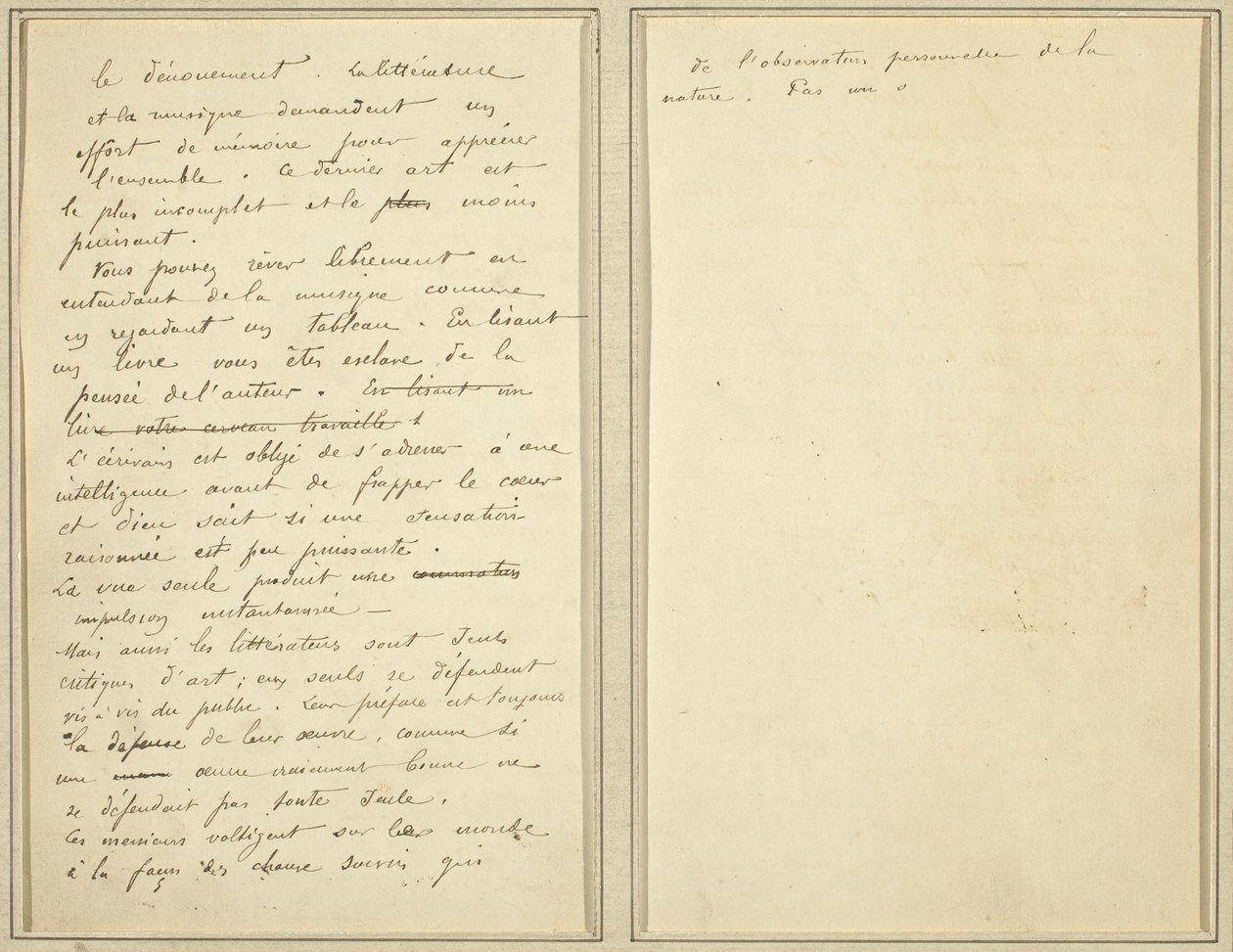 Pagine di manoscritto [verso] da Paul Gauguin