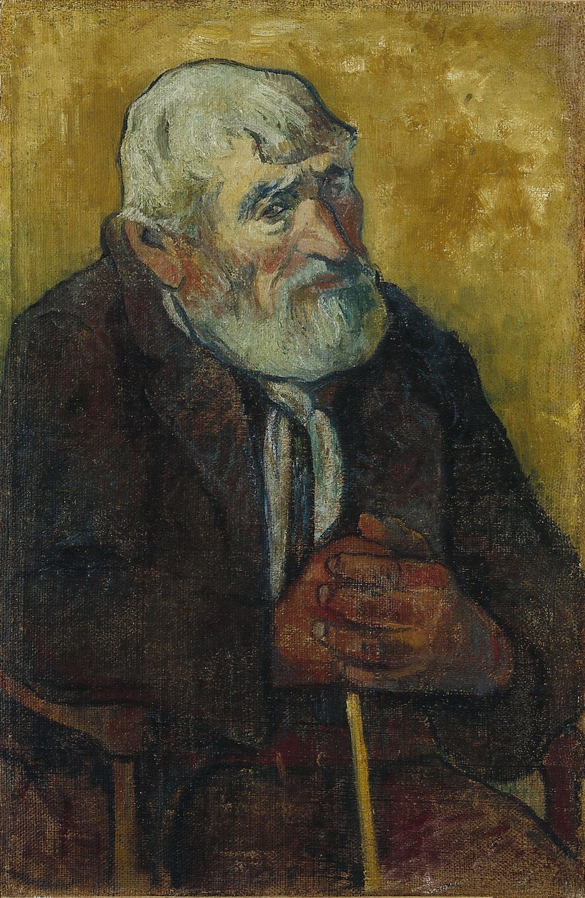 Vecchio con un bastone da Paul Gauguin