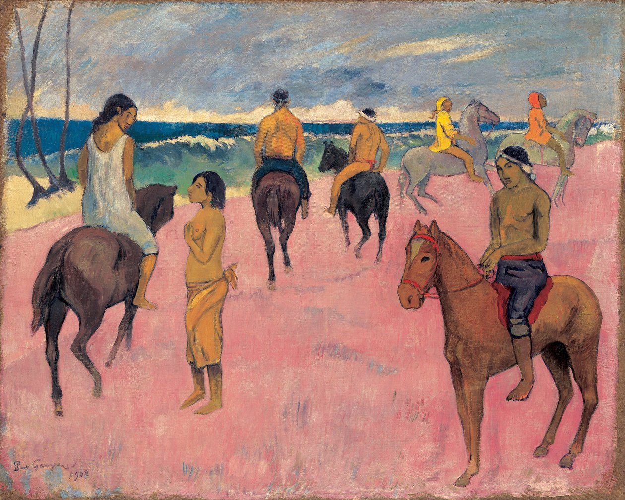 A cavallo sulla riva del mare II da Paul Gauguin
