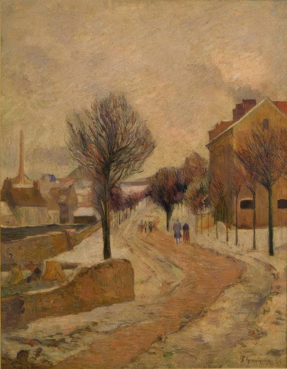 Sobborghi di Parigi nella neve da Paul Gauguin