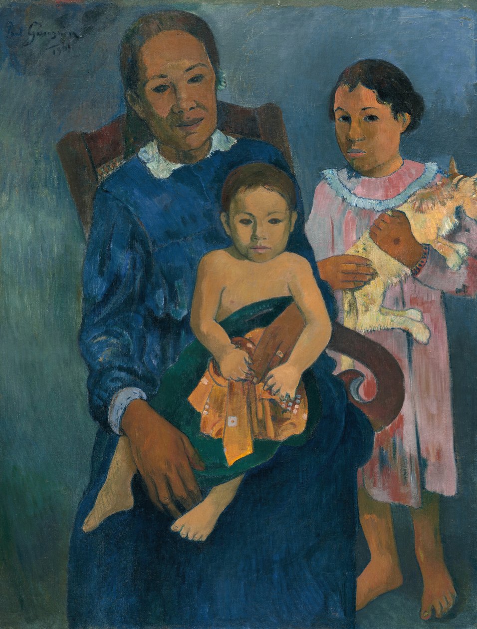 Donna polinesiana con bambini da Paul Gauguin