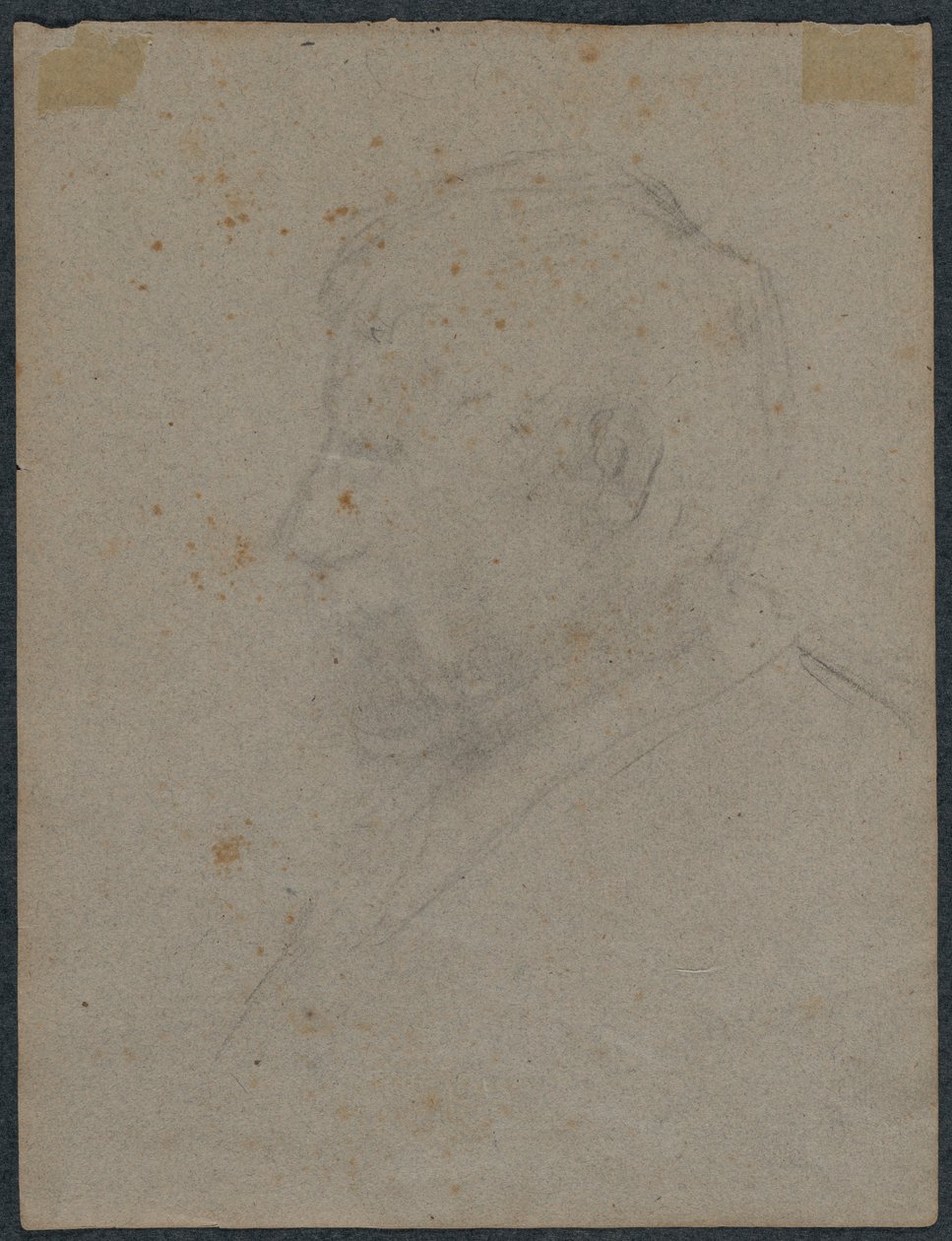 Busto di profilo di un uomo verso, 1870s da Paul Gauguin