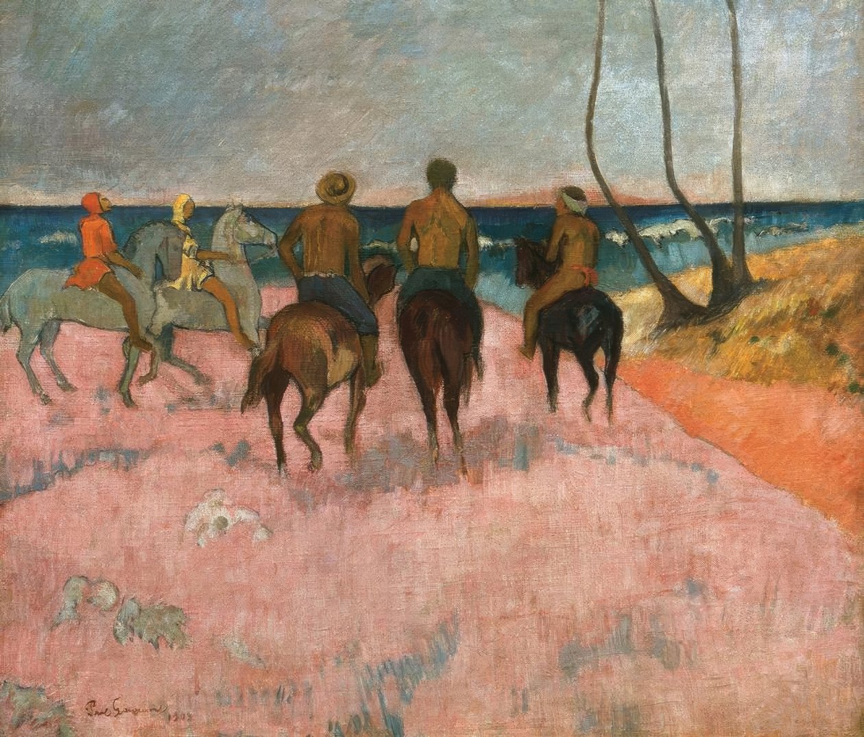 Cavaliere sulla spiaggia da Paul Gauguin