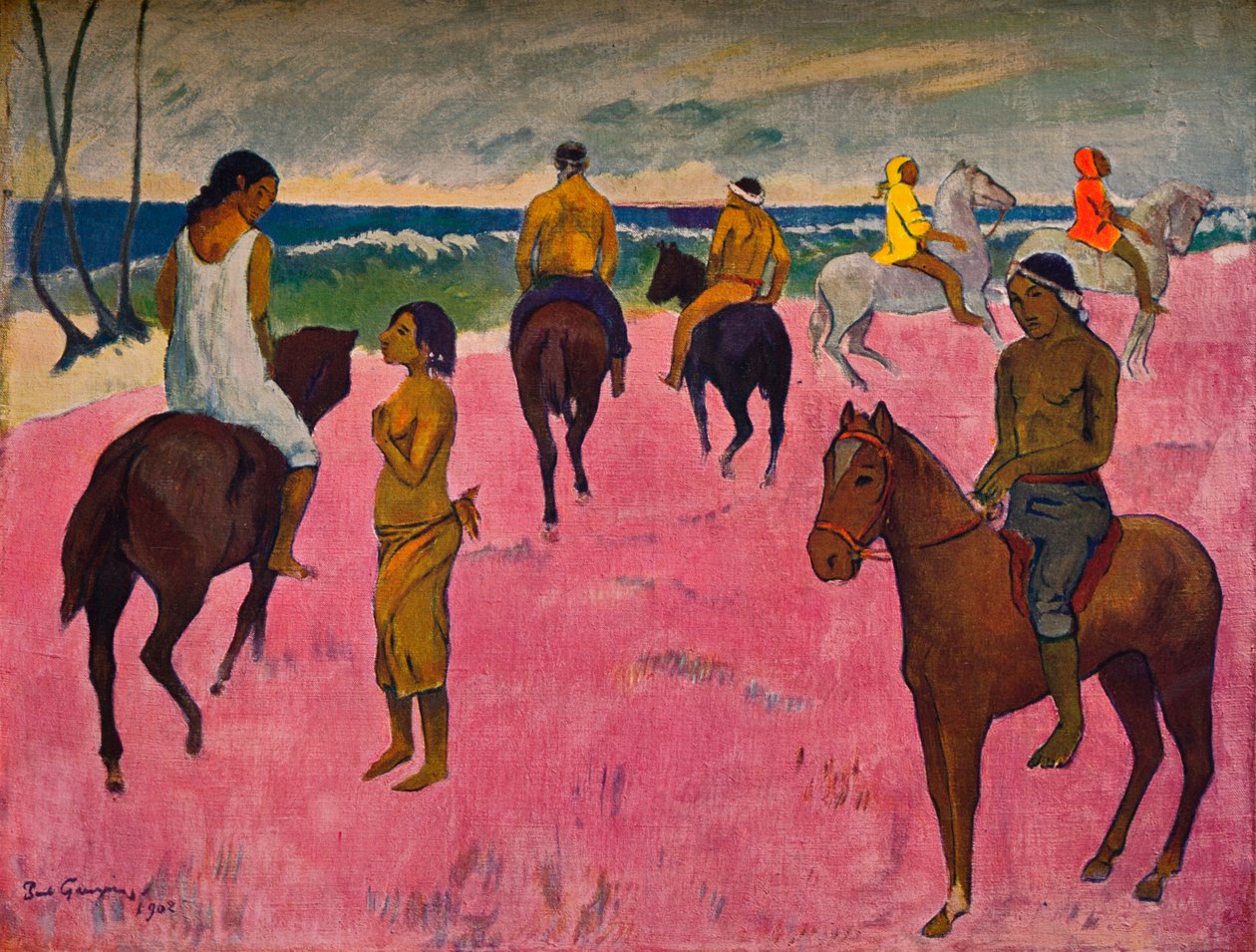 Cavaliere sulla spiaggia, 1902 da Paul Gauguin