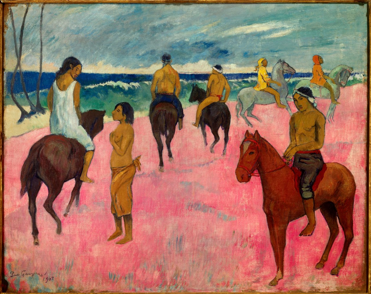 Cavalieri sulla spiaggia, 1902 da Paul Gauguin