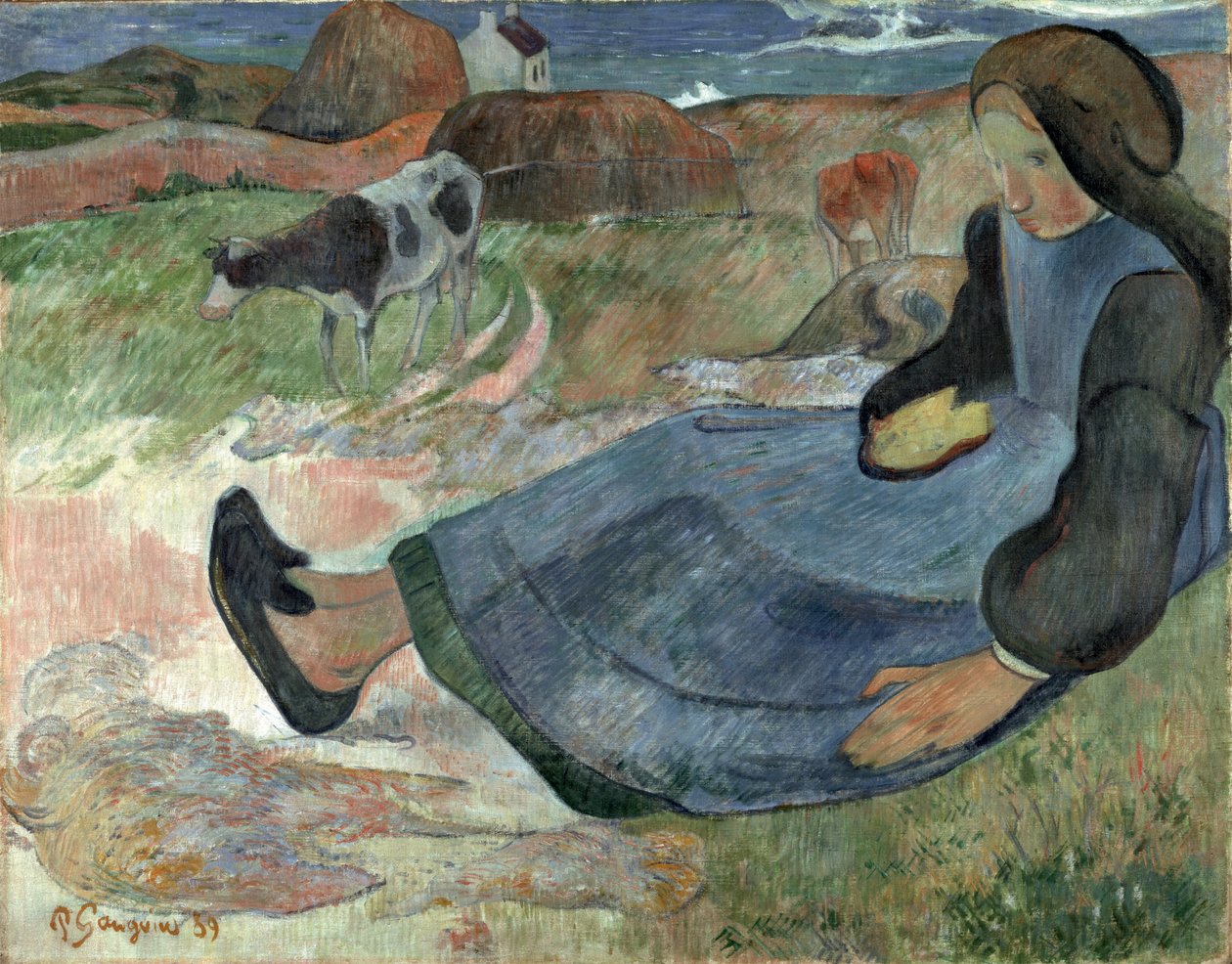 Ragazza bretone seduta da Paul Gauguin