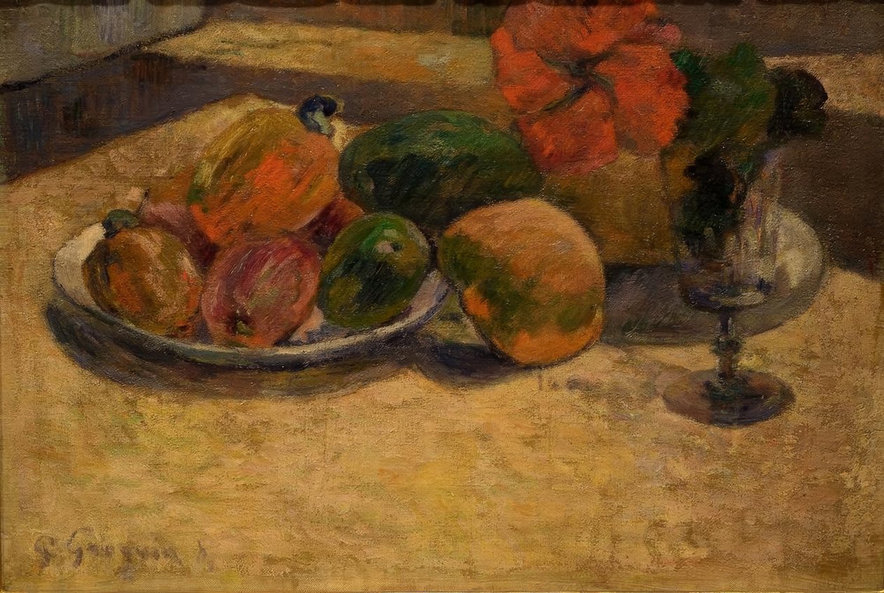 Natura morta con mango e ibisco da Paul Gauguin