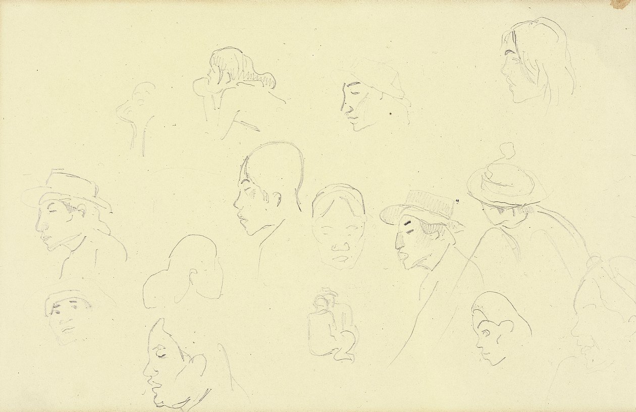 Studi di teste e figure, c.1893 da Paul Gauguin