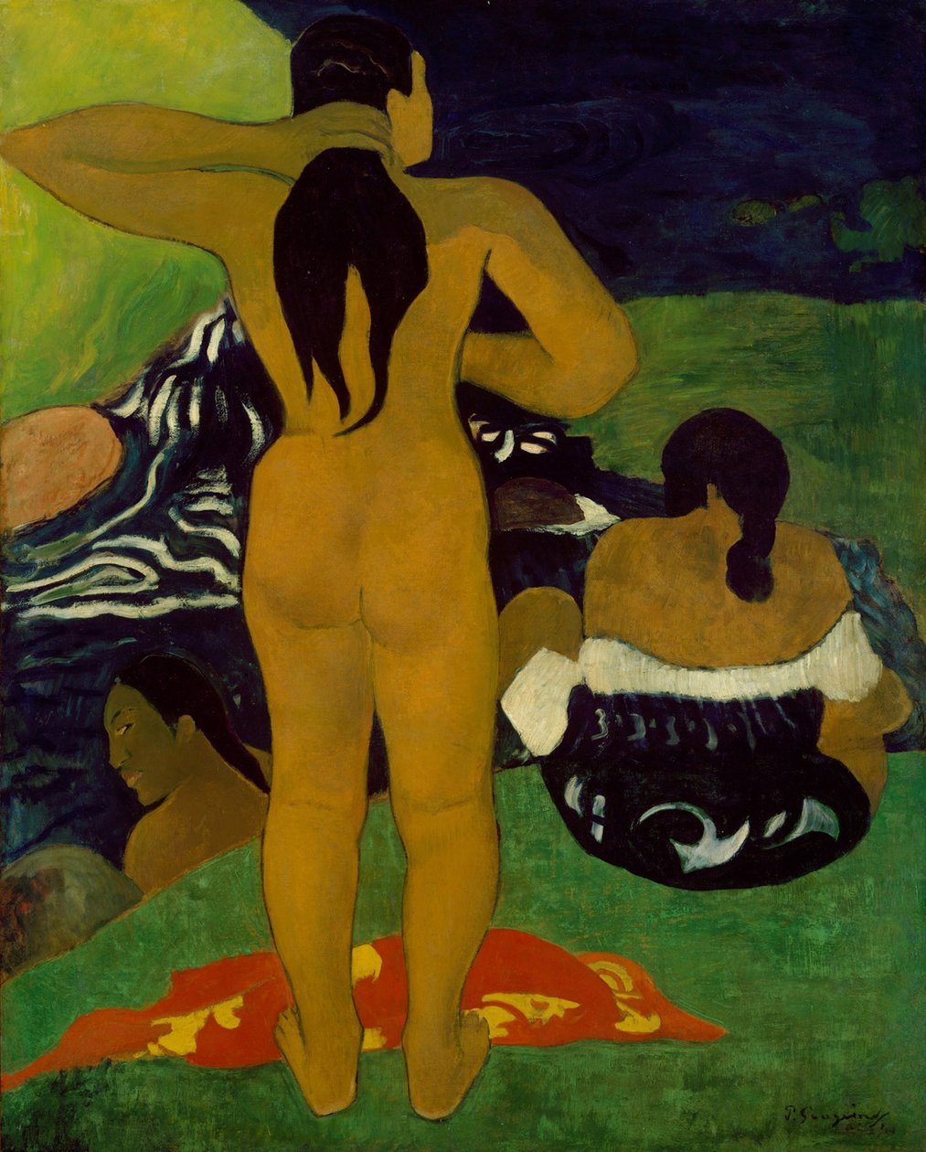 Donne tahitiane che fanno il bagno da Paul Gauguin