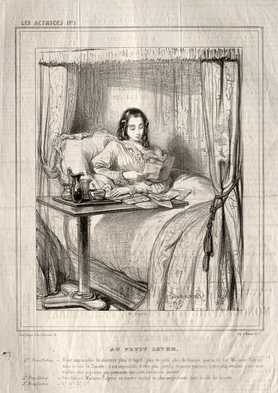 Les Actrices: Au petit lever..., 1843 da Paul Gavarni