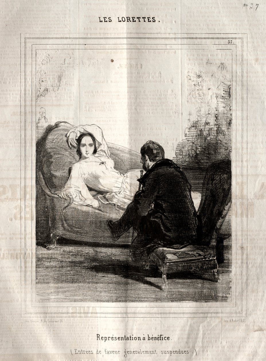 Les Lorettes, 1842 da Paul Gavarni