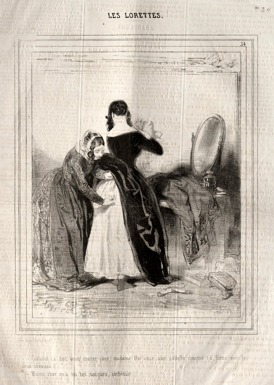 Les Lorettes, 1842 da Paul Gavarni