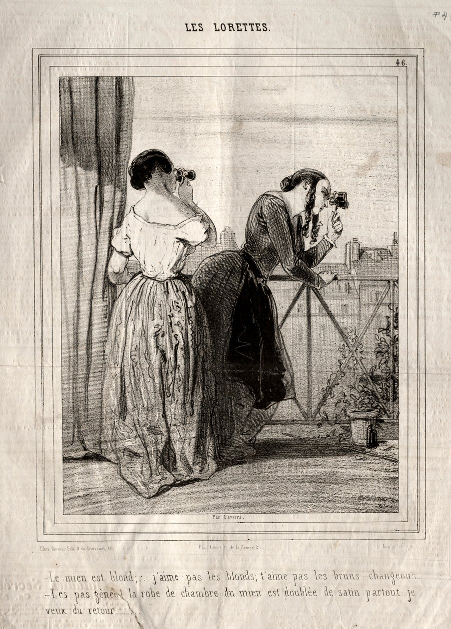 Les Lorettes, 1842 da Paul Gavarni