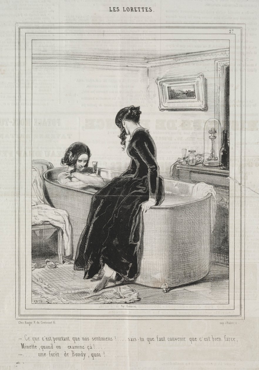 Les Lorettes, 1842 da Paul Gavarni
