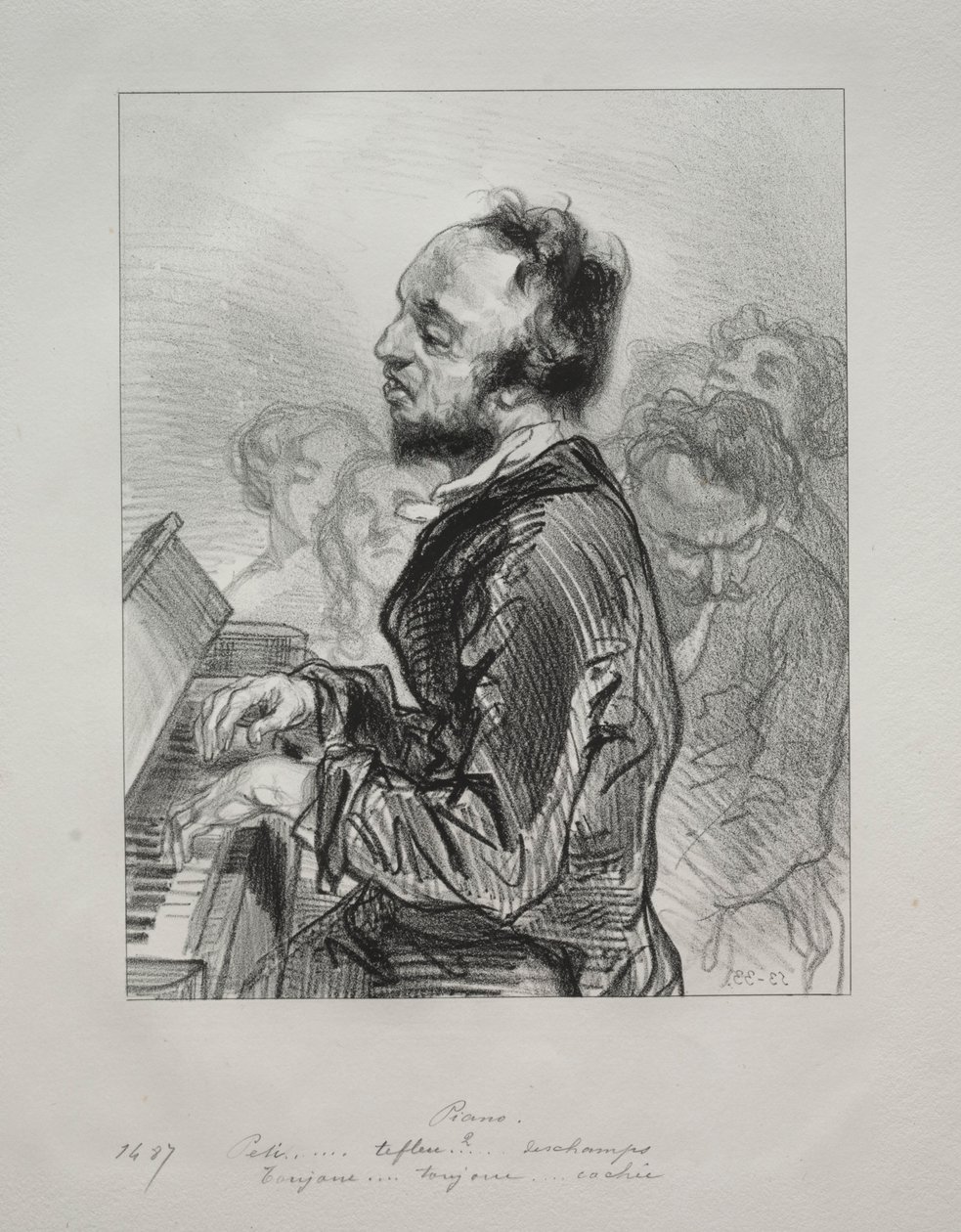 Pianoforte, 1853 da Paul Gavarni