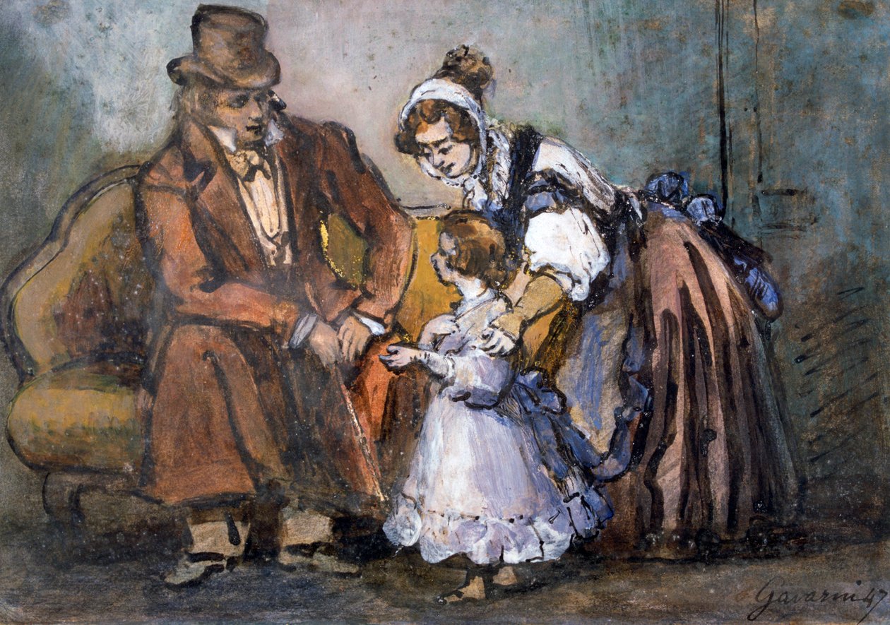 La famiglia felice, 1847 da Paul Gavarni