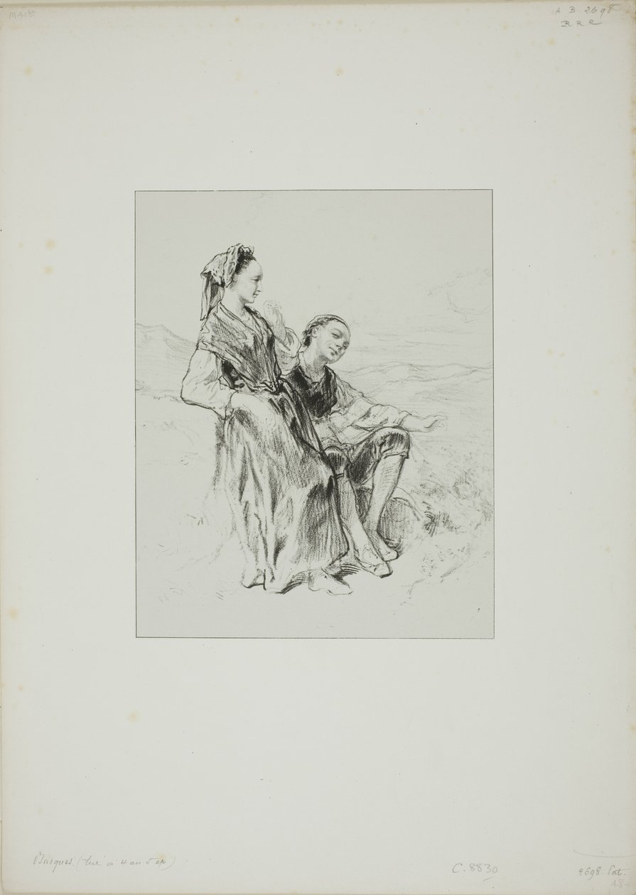 Senza titolo (Due ragazze basche) da Paul Gavarni