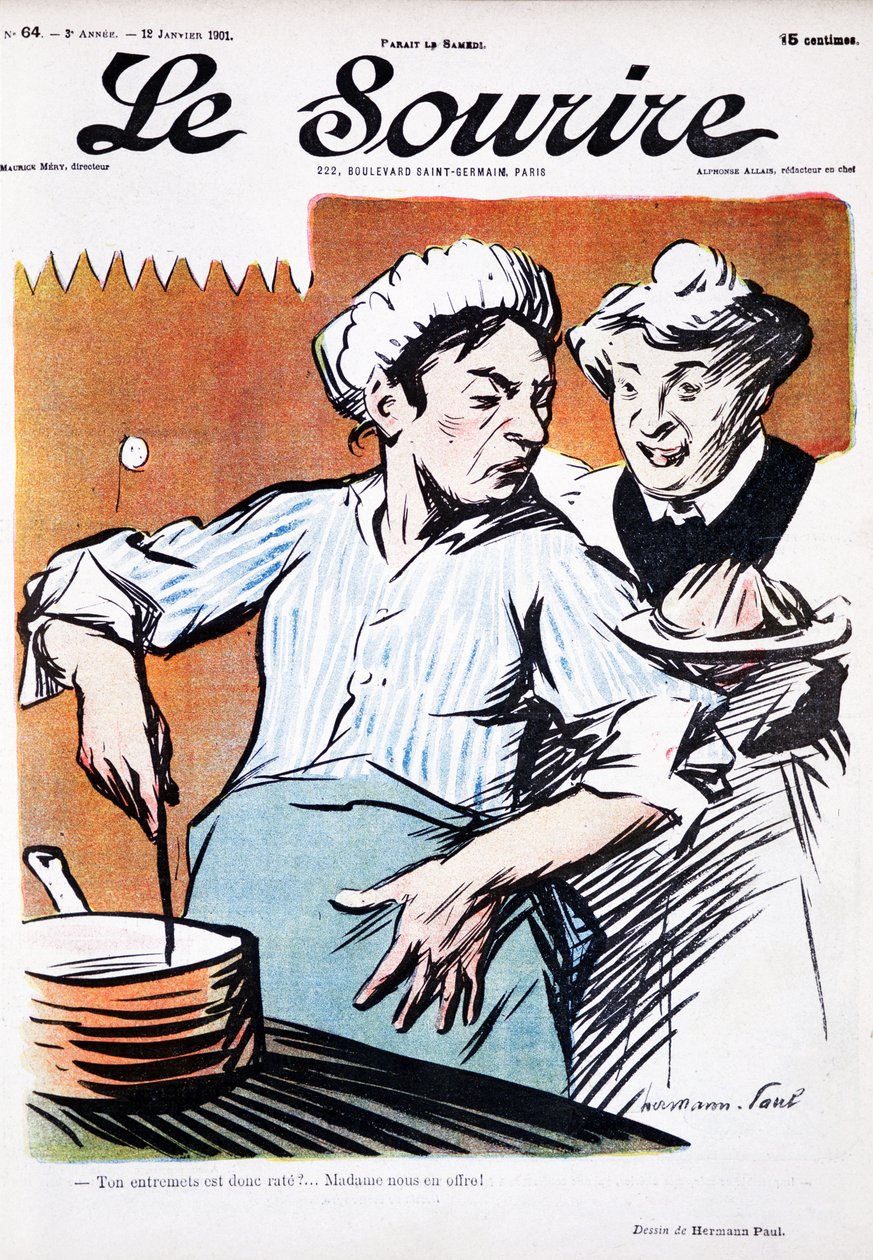Due cuoche domestiche ai fornelli da Paul Hermann