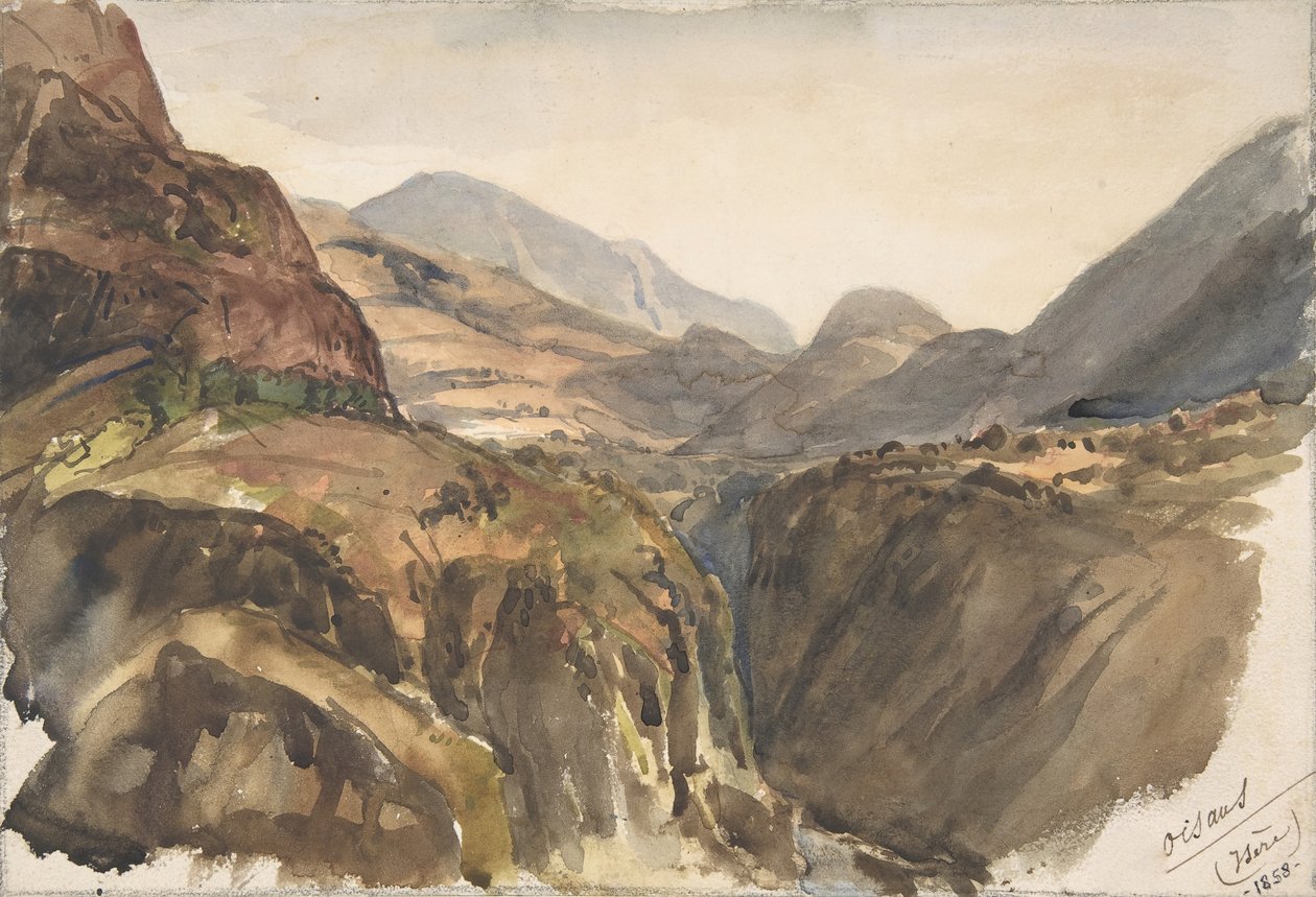 Vista della montagna a Oisans Isère, 1858 da Paul Huet