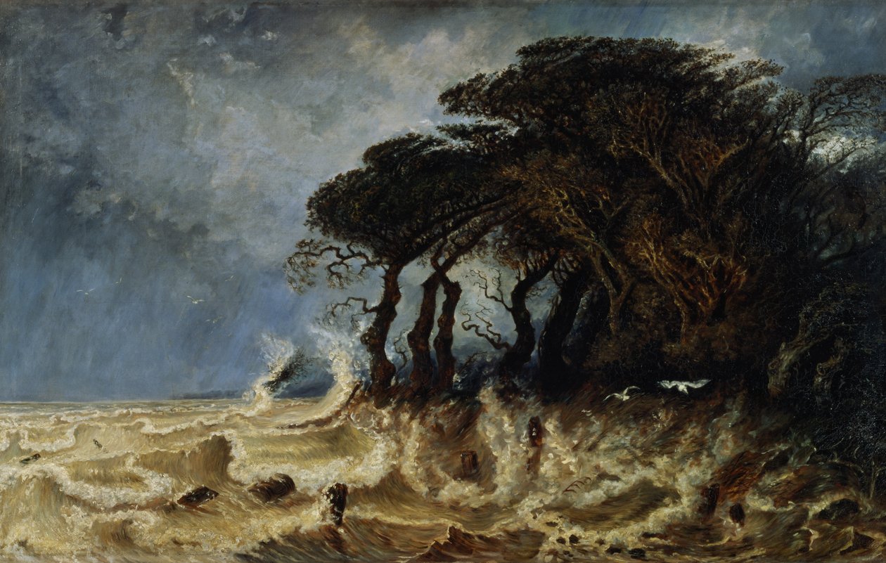 Alta marea vicino a Honfleur, c.1861 da Paul Huet