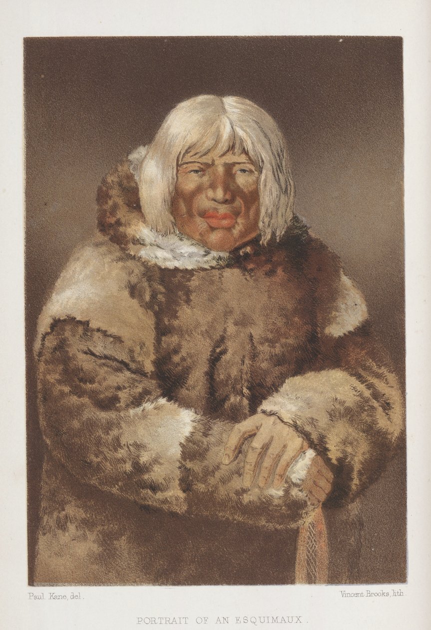 Ritratto di un eschimese, pub. 1859 da Paul Kane