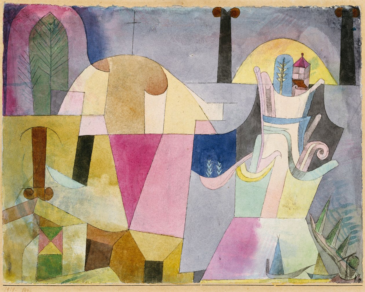 Colonne nere in un paesaggio da Paul Klee