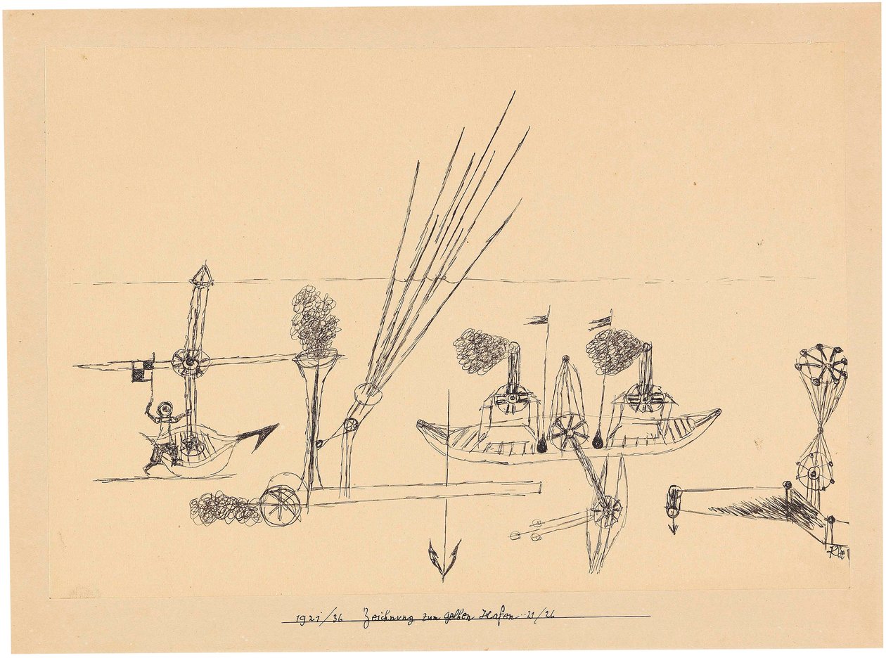 Disegno per porto giallo da Paul Klee