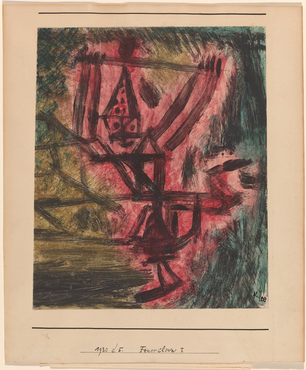 Feuer Clown I (Clown di fuoco) da Paul Klee