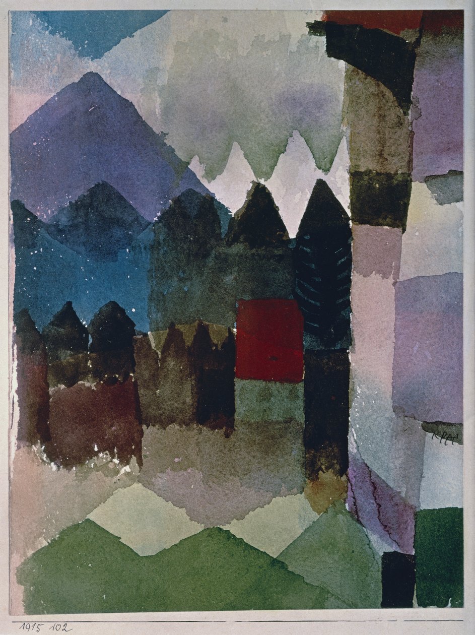 Vento di Föhn nel giardino di Franz Marc da Paul Klee