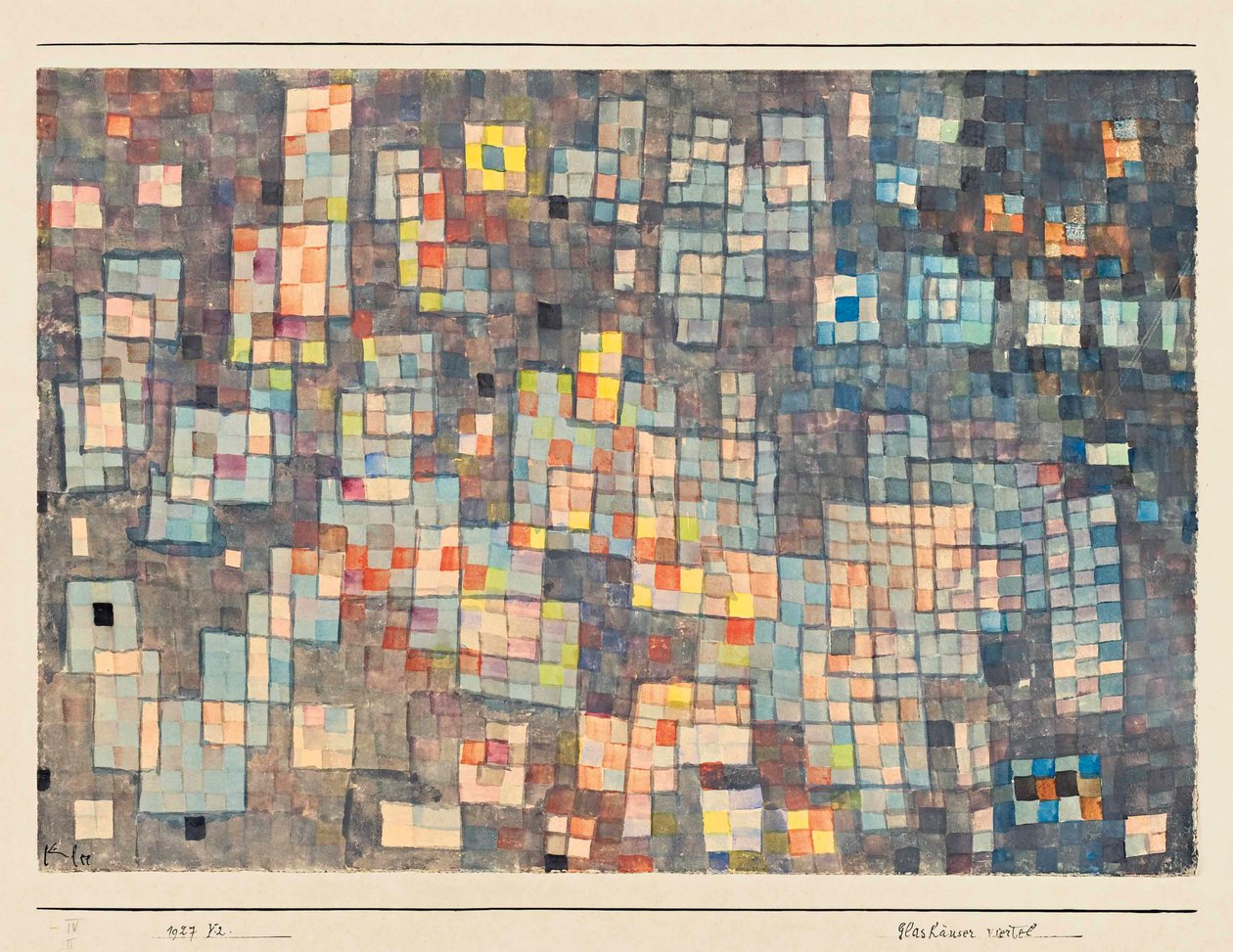 Glashäuser Viertel, 1927 da Paul Klee