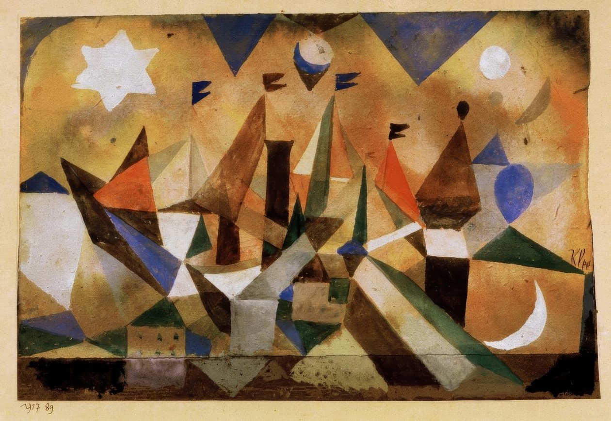 Barche a vela in attesa della tempesta da Paul Klee