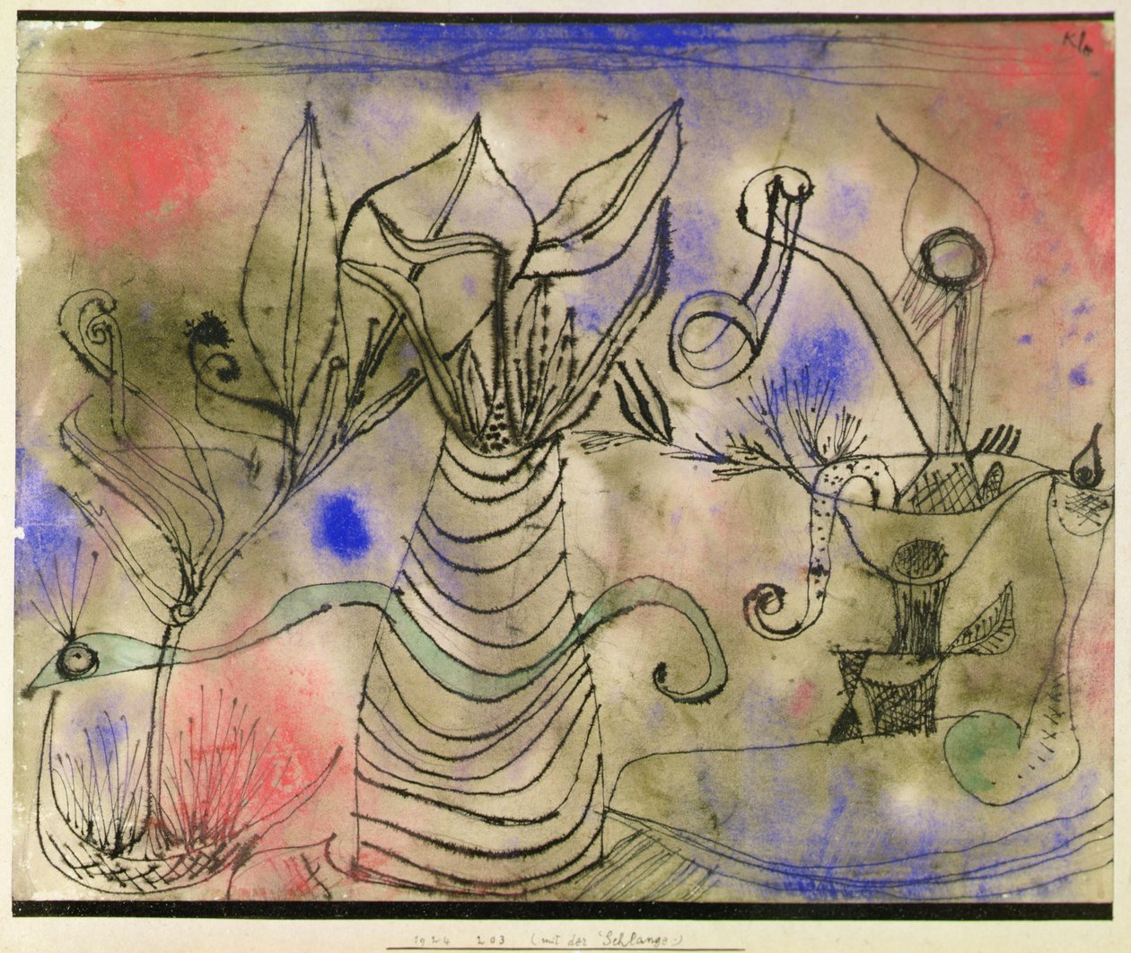 Natura morta con serpente da Paul Klee