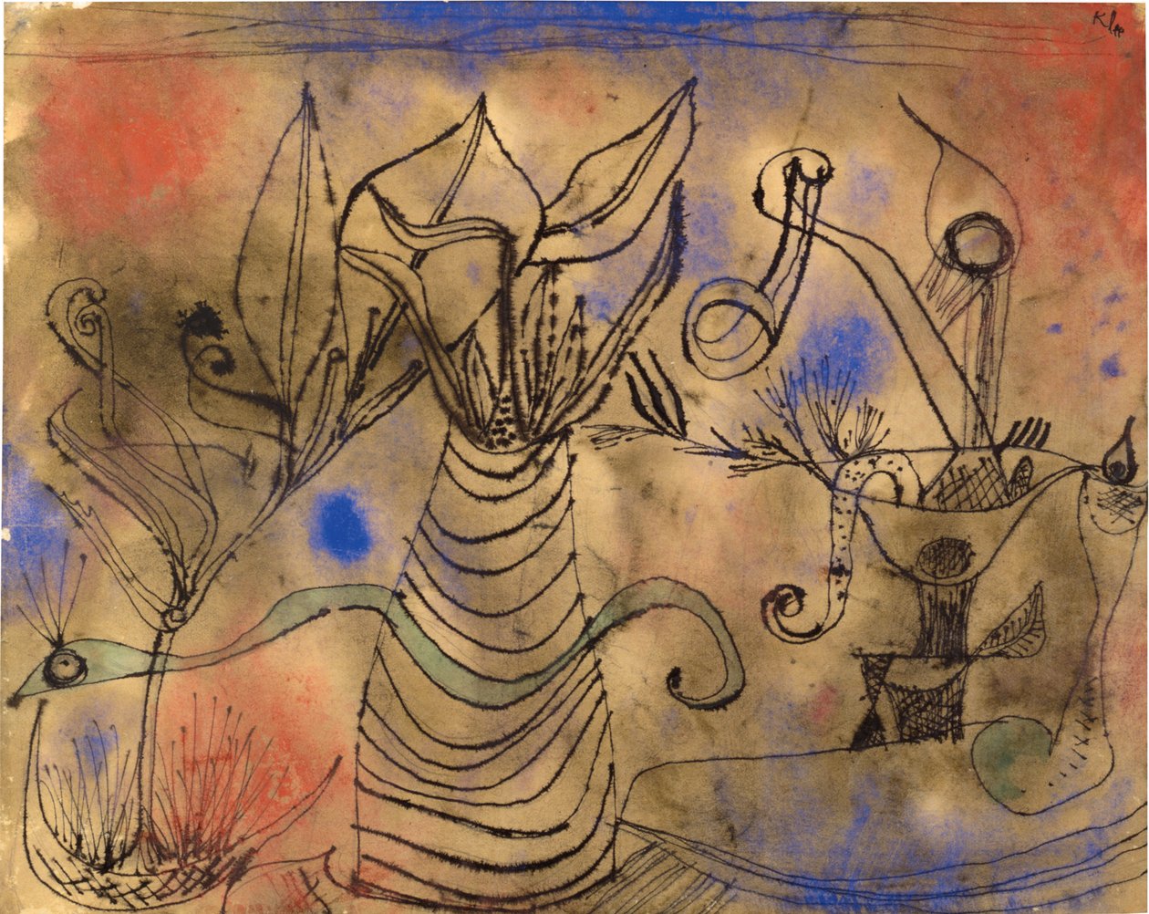 Con il serpente, 1924 da Paul Klee