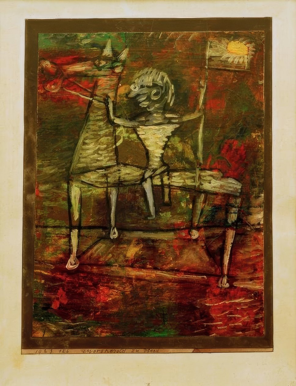 Zwergherold a cavallo da Paul Klee