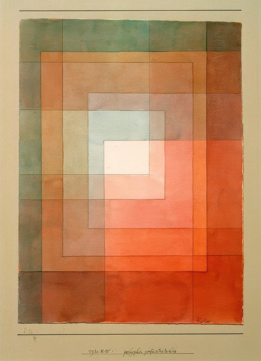 Bianco polifonicamente incorniciato da Paul Klee