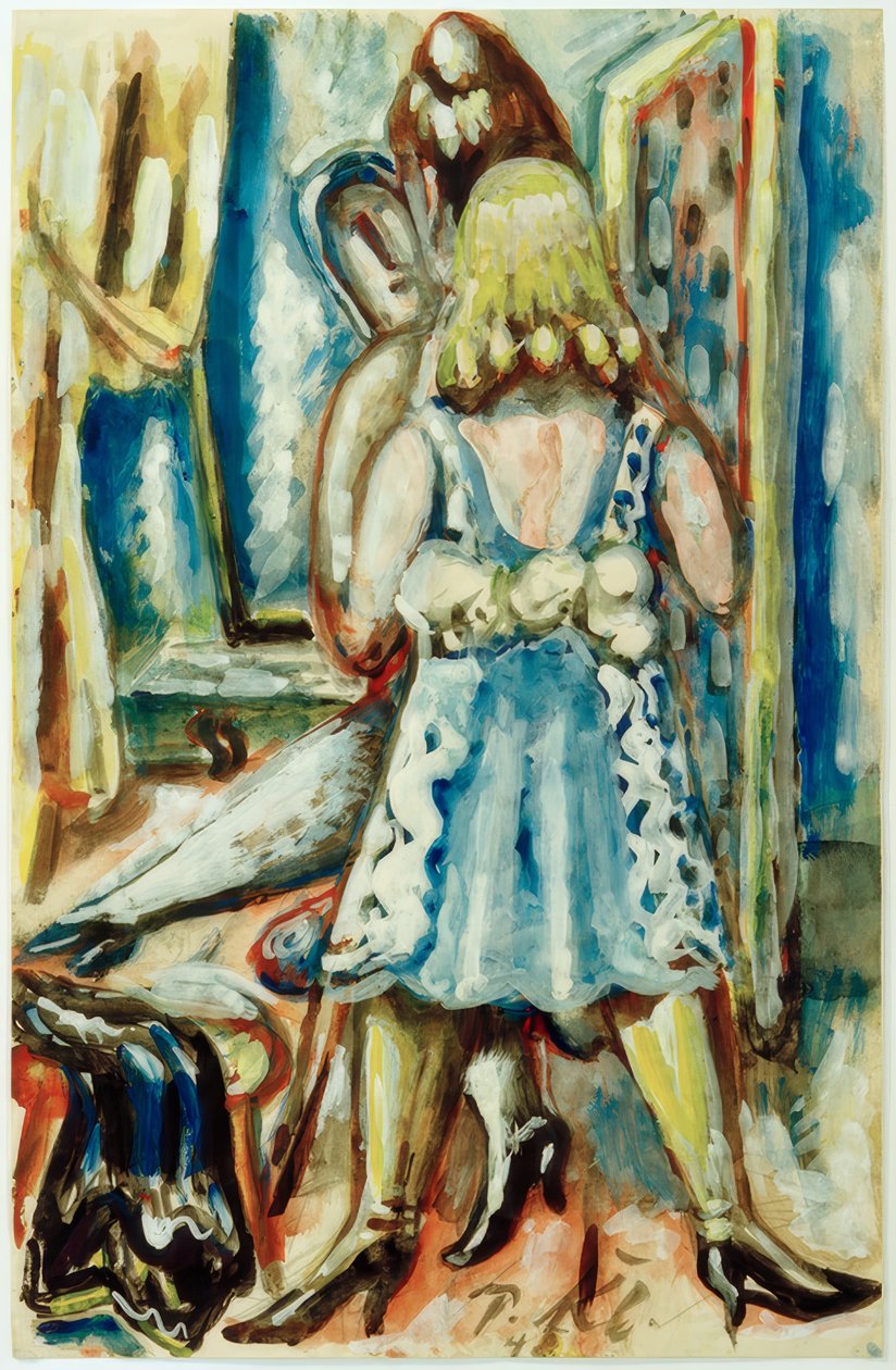 Donna con cameriera da Paul Kleinschmidt