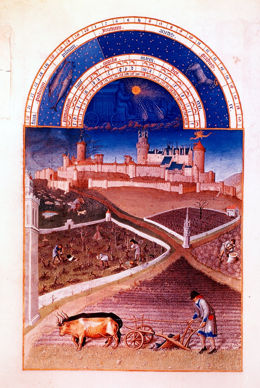 Marzo, 1412-1416 da Paul Limbourg